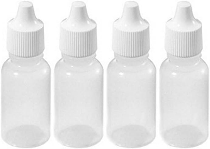 Mccppy 12PCS Clear Plastic Empty Refillable Dropper Bottle Essential Oil Container with Screw Lid Travel Portable Eye Liquid Container (1.67oz)