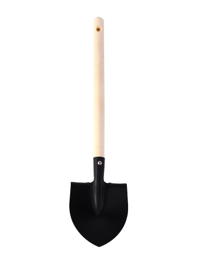 LAWAZIM Garden Spade Shovel with Wooden Handle-40cm- Durable Ergonomic Lightweight Rust-Resistant Hand Digger for Digging Planting Transplanting Soil Turning Garden Maintenance Landscape and Gardening  - Image 1