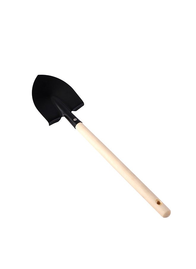 LAWAZIM Garden Spade Shovel with Wooden Handle-40cm- Durable Ergonomic Lightweight Rust-Resistant Hand Digger for Digging Planting Transplanting Soil Turning Garden Maintenance Landscape and Gardening  - Image 2