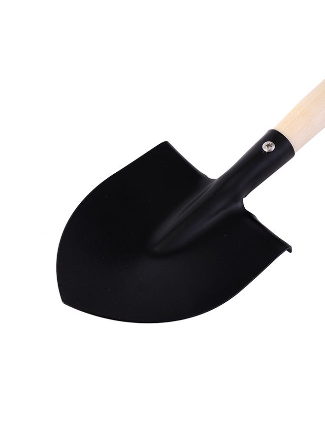 LAWAZIM Garden Spade Shovel with Wooden Handle-40cm- Durable Ergonomic Lightweight Rust-Resistant Hand Digger for Digging Planting Transplanting Soil Turning Garden Maintenance Landscape and Gardening  - Image 3
