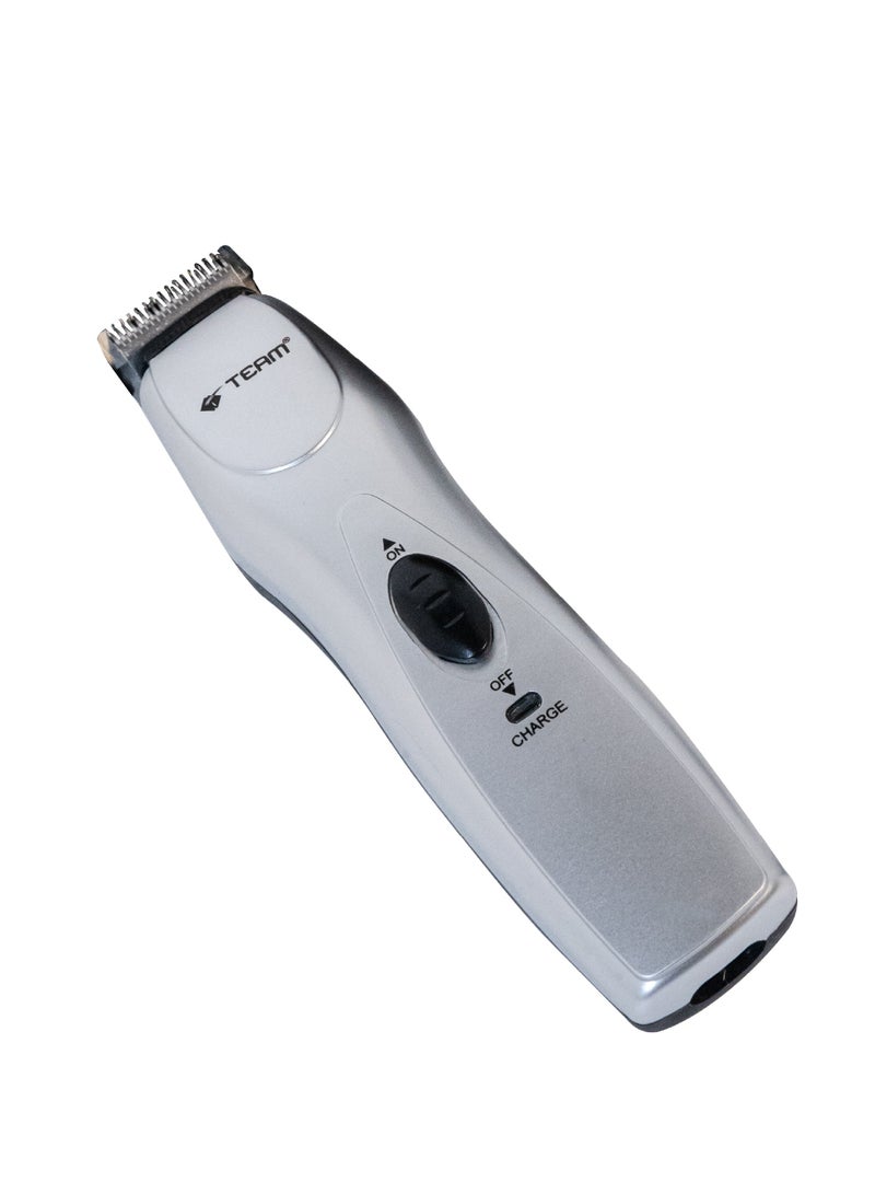 Team Professional Hair Trimmer for Men | Chromium Steel Blade | Rechargeable Cordless Beard & Hair Clipper | 5‑Position Adjustable Comb | Mustache & Blending Combs | Low Noise Grooming Kit - Image 1