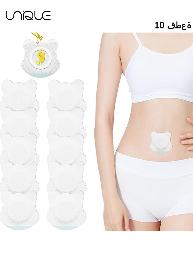 Unique 10Pcs Disposable Castor Oil Packs,Castor Oil Patches for Belly Button,Self-Adhesive Castor Oil Pack Wrap Spunlace Cloth,Castor Oil Wrap Pads Castor Oil Compress Water and Oil Proof (Oil Not Included) - Image 1