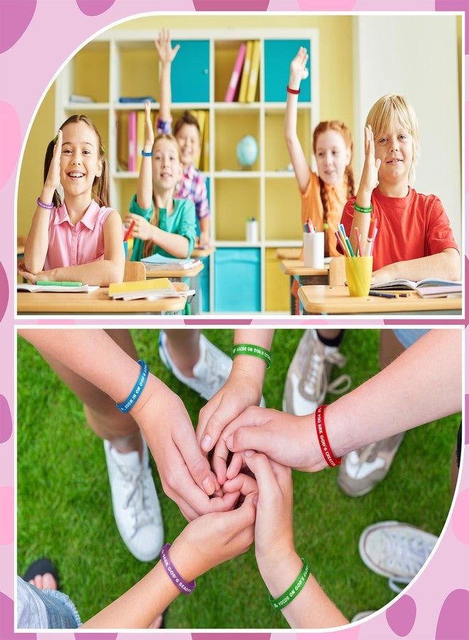 Vinsot 48 Pieces VBS 2025 Christian Wristbands Religious Silicone Gospel Wristbands Decorative Reusable Bible Rubber Bracelets Bulk for VBS Events Jesus Christian Gifts - Image 3