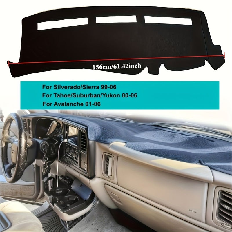 For Chevrolet 1999 2006 Black Left Hand Drive Dashboard Pad Durable Easy Install - Image 2