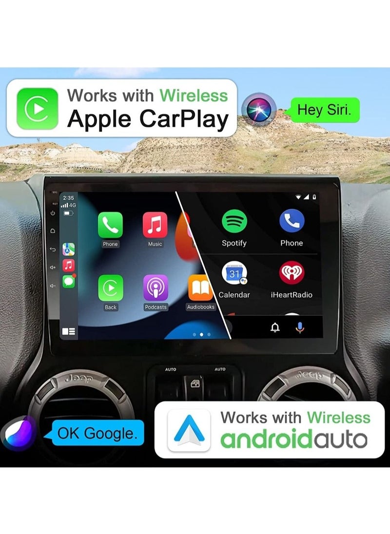 RAYMOS Android Screen For Jeep Wrangler 2015 To 2017 4GB RAM Support Apple Carplay Android Auto Wireless QLED Touch Screen DSP AHD Camera Included SIM Card Support  - Image 2