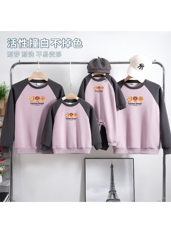 Baby Romper Full Moon Outfit One-year-old Party Crawling Suit Family Matching Outfits Parent-child Outfits Autumn Winter Sweatshirt Mother-daughter Outfits
