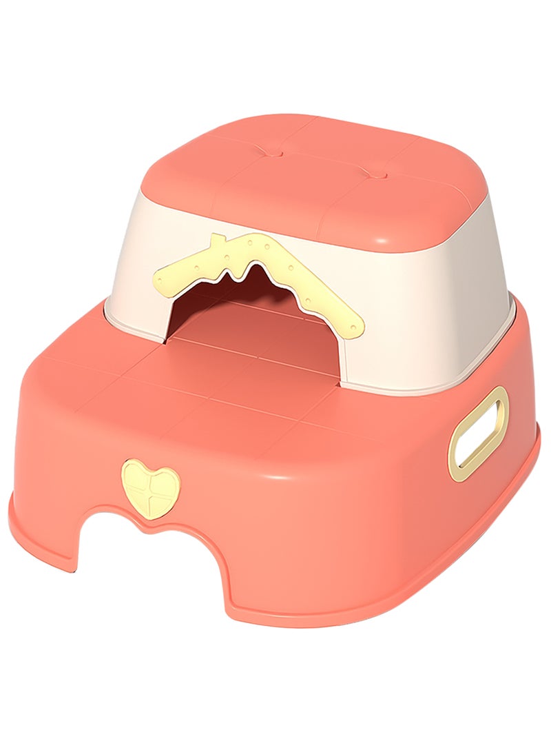 Eazy Kids 2-In-1 Baby Step Stool With Durable Material - Pink - Image 1