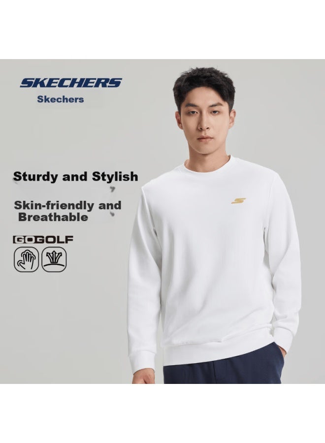 Skechers 7a Antibacterial Sweatshirt  Summer New Casual Long Sleeve Pullover Uni Loose Comfortable Top