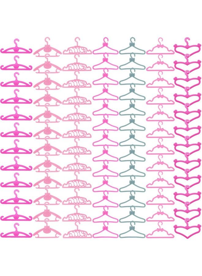 BJDBUS 80 Pcs Plastic Hangers Accessories For 11.5 Inch Doll Clothes Gown Dress Outfit - Image 1