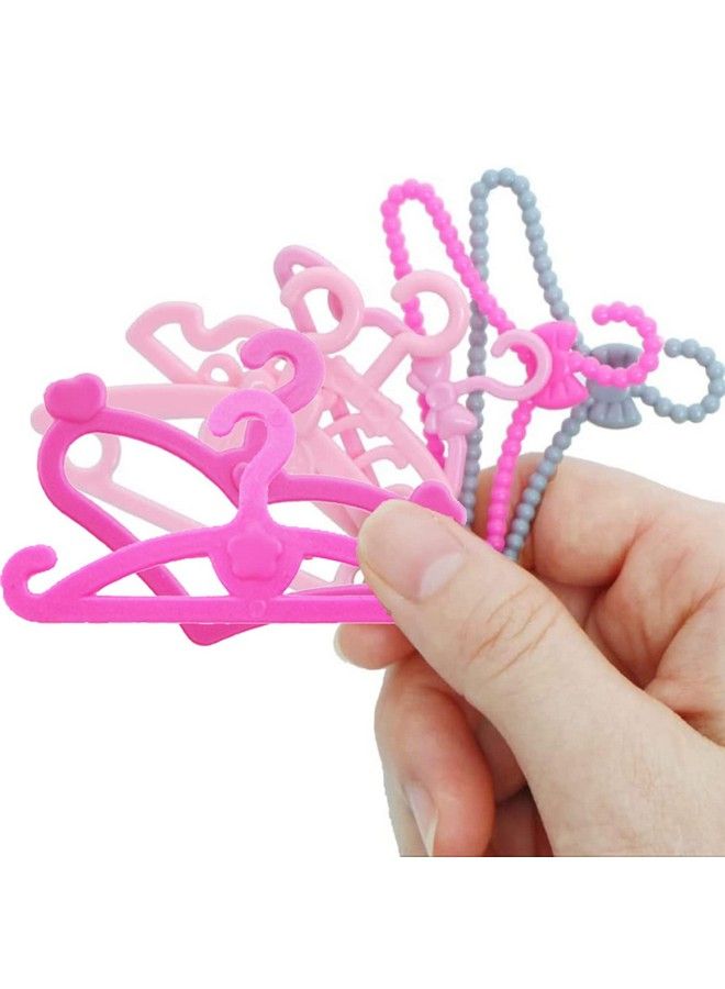 BJDBUS 80 Pcs Plastic Hangers Accessories For 11.5 Inch Doll Clothes Gown Dress Outfit - Image 3