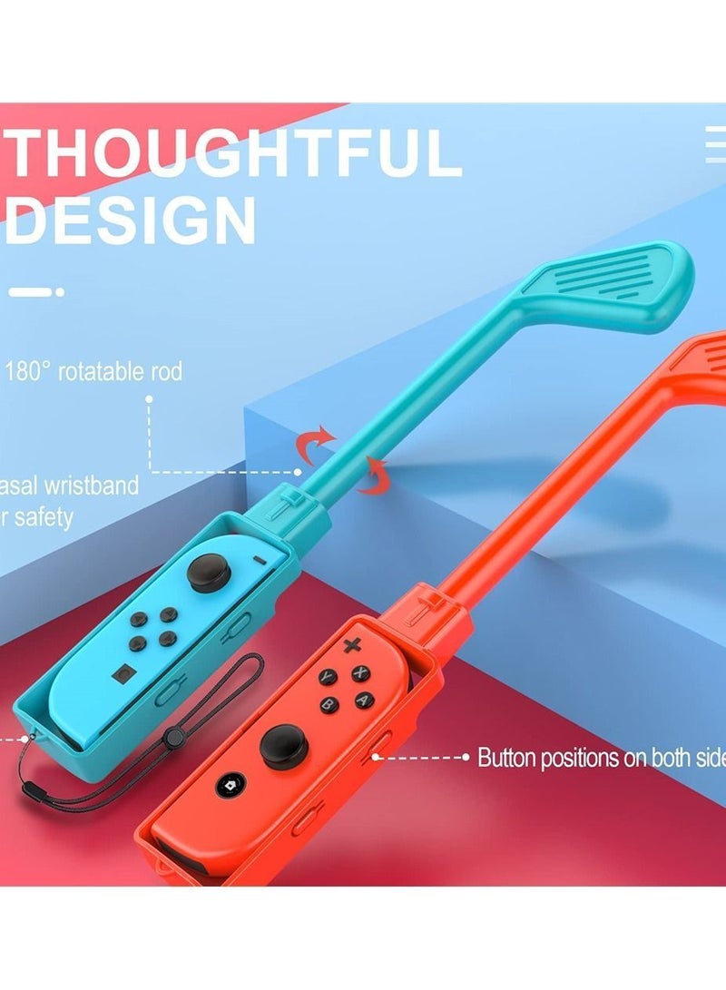 Y&D 2pcs Golf Clubs Compatible with for Nintendo Switch Mario Super Rush Game, Handle Hand Strap Game Accessories Grips Fit Switch/Switch OLED Joy-Con Controller  - Image 1