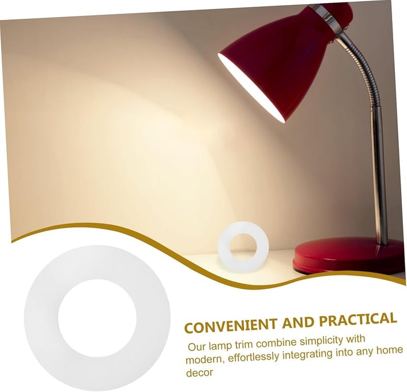 White Circular Light Cover Trim Lamp Shade Holder For Concealing Mounting Gaps Easy Installation - Image 3