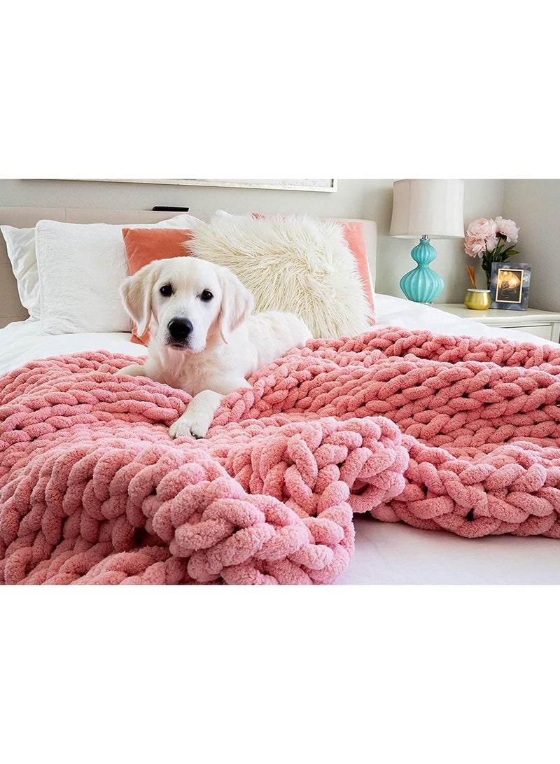 SYOSI 2Pcs Knitting Yarn Big Chunky Chenille Yarn for DIY Arm Hand Knitting Spin Yarn Blanket Hat Scarf Chunky Blanket Bag - Image 3