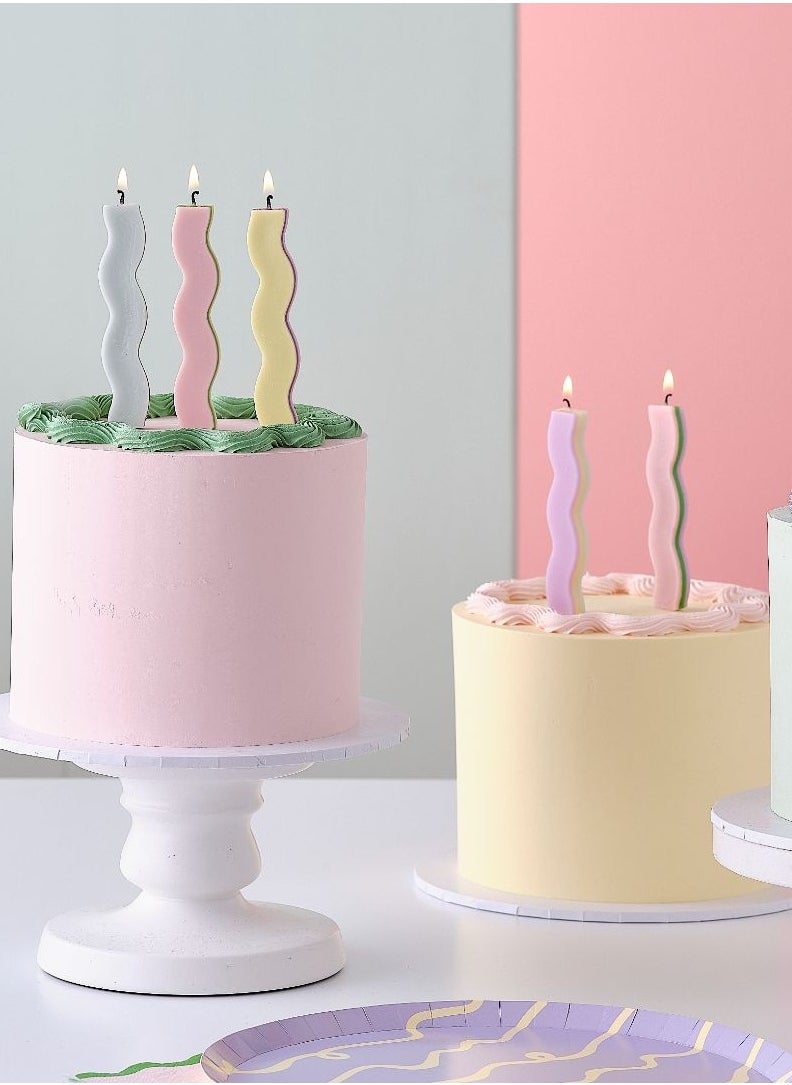 Ginger Ray - Candles 6pk Wave Candles - Image 1