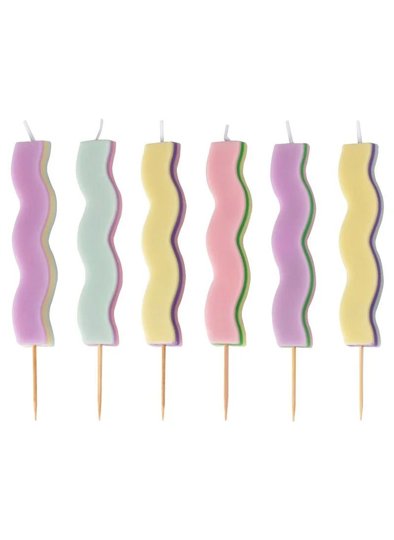 Ginger Ray Candles 6pk Wave Candles