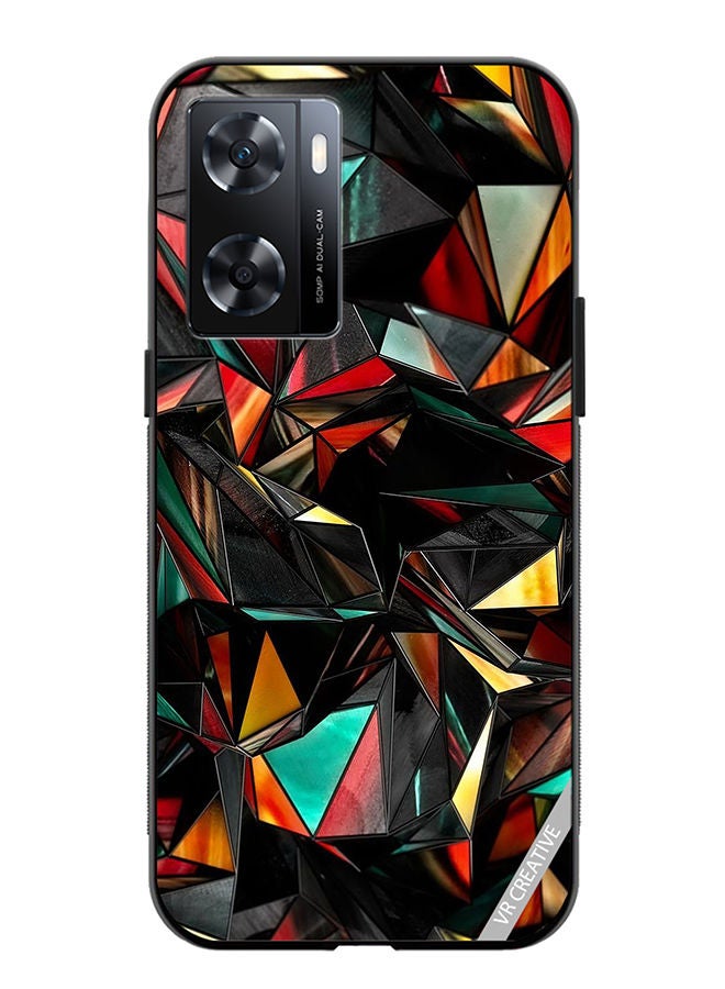 VR CREATIVE Protective Case Cover For OnePlus Nord N20 SE Polygon Abstract Design Multicolour - Image 1