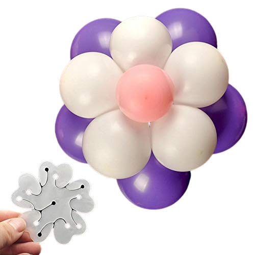 Balloonistics 12 Pcs Portable Flower Shape Balloon Clips Holder for Wedding Event Decorations Birthday Party Supplies - Image 1