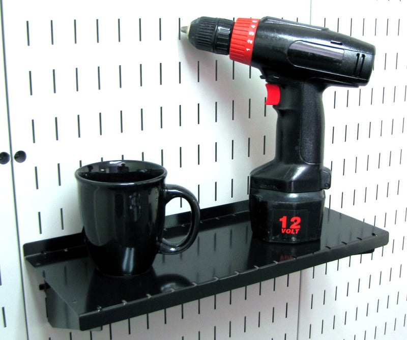 Wall Control ASM-SH-1606 B Deep Pegboard Shelf Assembly for Wall Control Pegboard Only, 6", Black - Image 4