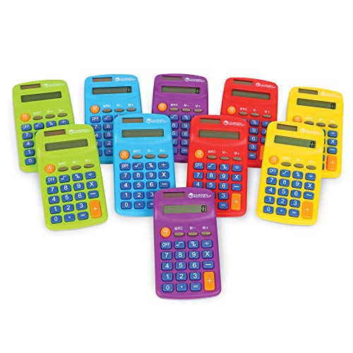 Learning Resources Rainbow Calculators - Solar Powered, Classroom Must Haves, Back to School, Math Manipulatives, Teacher Set of 10, Ages 3+ - Image 3
