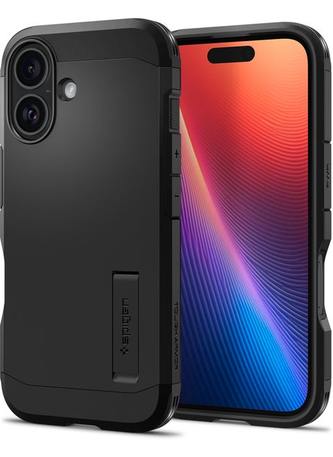 Tough Armor (AI) for iPhone 16 Case Cover with Kickstand (2024) - Black