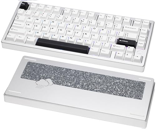 KEEBMONKEY WOBKEY Rainy 75 CNC Aluminum HMX/JWK/Cocoa Switches Triple-Mode Connectivity Mechanical Keyboard with Superior Acoustics, RGB/FR4/Silver SUS304/7000mAh/Cocoa Switch (Pro - Silver) - Image 1