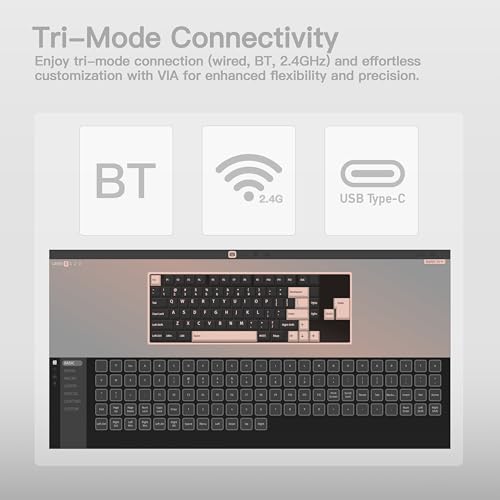KEEBMONKEY WOBKEY Rainy 75 CNC Aluminum HMX/JWK/Cocoa Switches Triple-Mode Connectivity Mechanical Keyboard with Superior Acoustics, RGB/FR4/Silver SUS304/7000mAh/Cocoa Switch (Pro - Silver) - Image 5