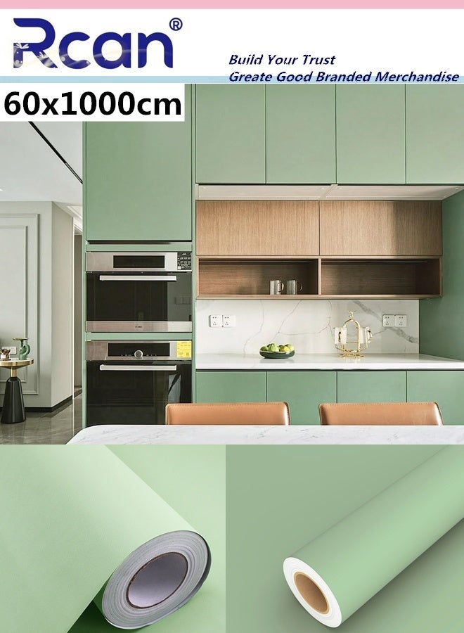 Rcan Solid Color Self-Adhesive Wallpaper, 60cmx10m Film Sticker Peel and Stick Waterproof Wall Sticker, Removable Shelf Liner Contact Paper Wall Decoration Vinyl Roll for Wall Kitchen Furniture - Image 1