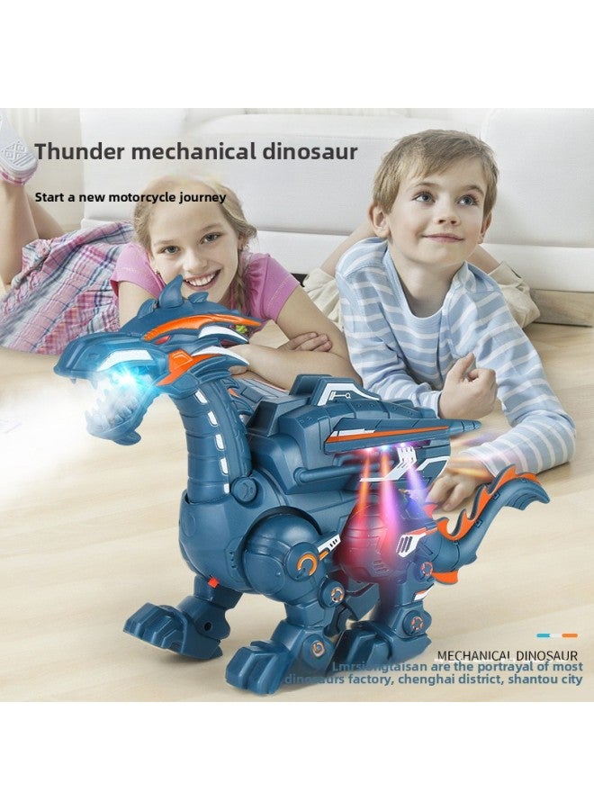 Electric Spray Mechanical Dinosaur Children's Mechanical War Dragon Will Fire-breathing Dinosaur Toy Hot Sale Simulation Model-Color:Black - Image 5