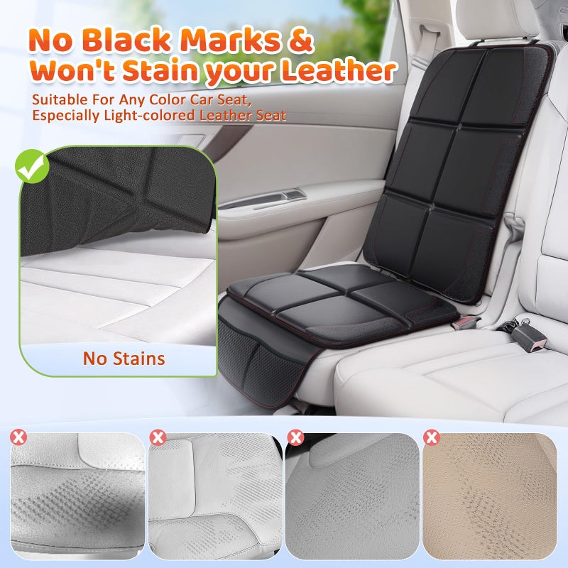 Gimars Car Seat Protector, 2 Pack, Waterproof 600D Fabric Carseat Protector Car Seat Cover for Child Car Seat with Nonslip Backing Mesh Pockets for Baby and Pet SUV Sedan Truck Leather Seats - Image 4