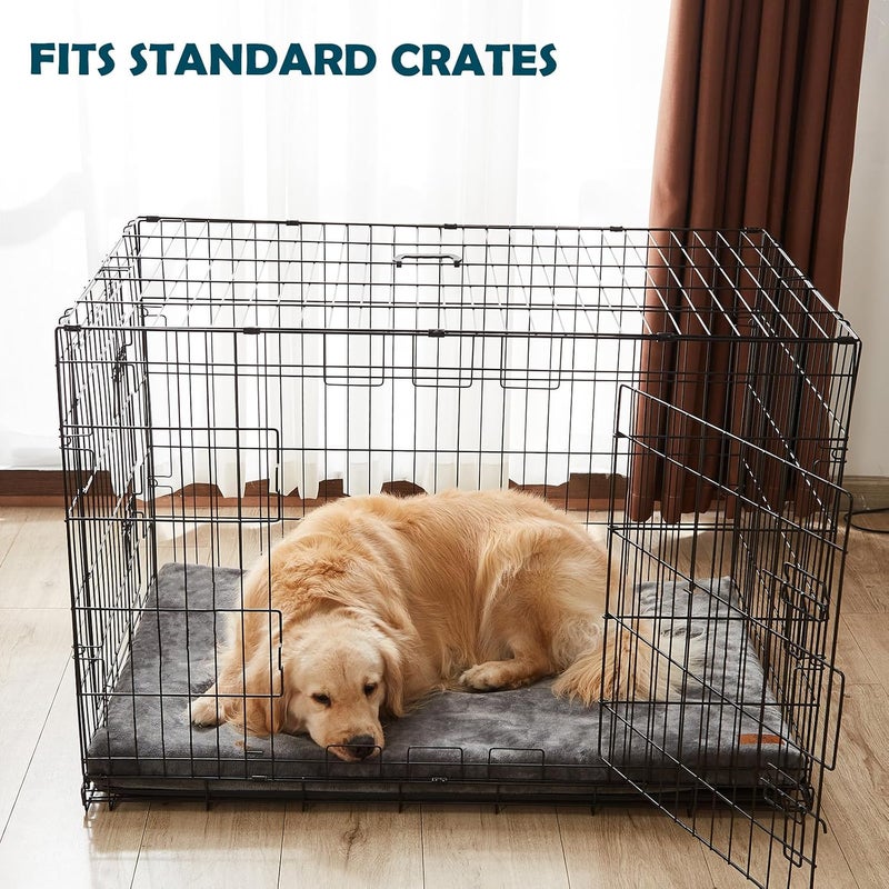 LIORCE Memory Foam Dog Crate Pad - XXL Dog Bed Mat with Removable Washable Cover and Waterproof Lining - Pet Bed Mat for Extra Large Dogs - Designed for 48-inch Dog Crates, Grey - Image 4