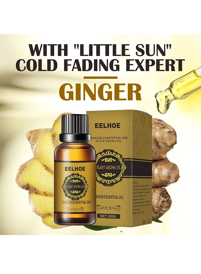 EELHOE Ginger Essential Oil ,Of Essential Oil For Abdominal Fat Removal ,Accelerate Metabolism Burn Calories Beautiful Curve 30ml - Image 3