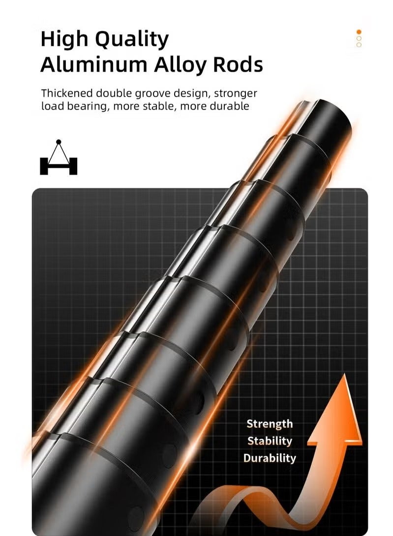 UMIXPRO All in One Hidden Design Multi Functional Stable Tripod Selfie Stick 1.84m72.05inch with Rechargeable Bluetooth Remote Compatible with iPhone and Android Smartphones Perfect for Travel Vlog Video and Photo - Image 3