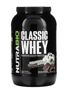 NutraBio Classic Whey Protein Ice Cream Cookie Dream 2 lbs  907 g  - Image 1