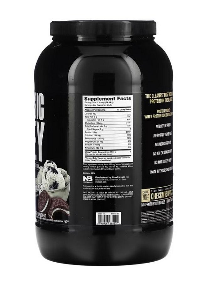 NutraBio Classic Whey Protein Ice Cream Cookie Dream 2 lbs  907 g  - Image 2
