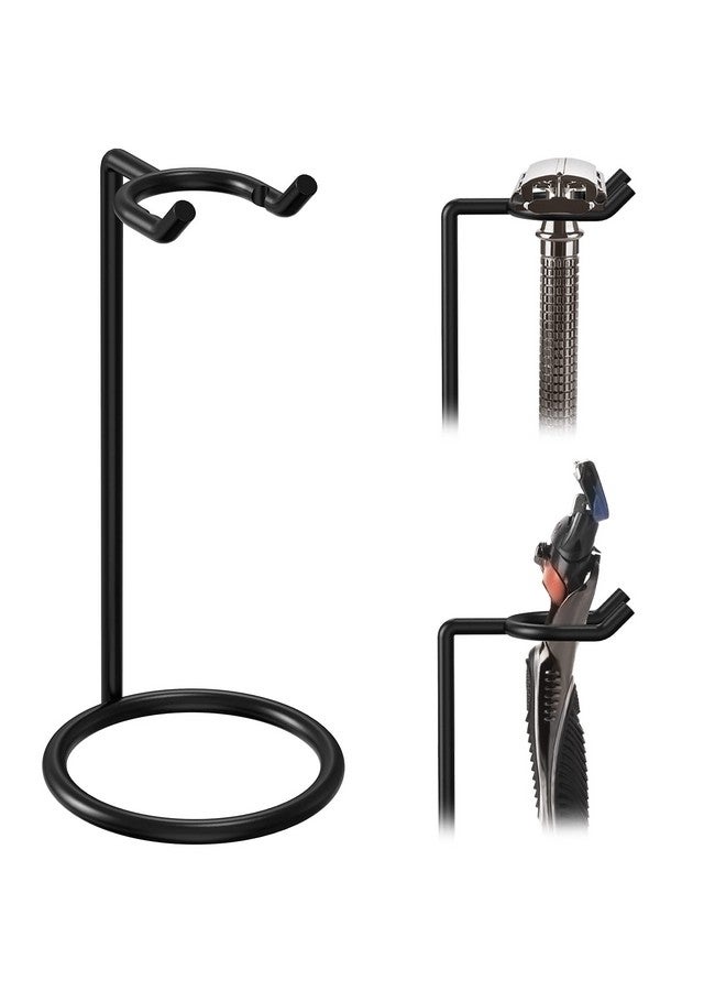 Linkidea Stainless Steel Safety Razor Stand, Men's Travel Shaving Razor Holder Compatible with Long Handle Safety Razor, Fusion 5 Proshield (Black) - Image 1