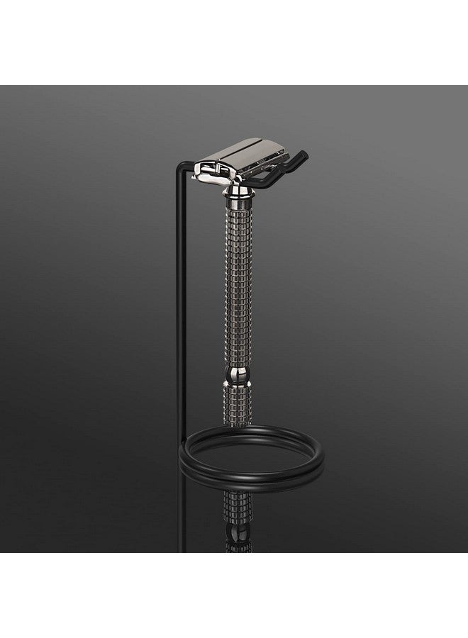 Linkidea Stainless Steel Safety Razor Stand, Men's Travel Shaving Razor Holder Compatible with Long Handle Safety Razor, Fusion 5 Proshield (Black) - Image 4