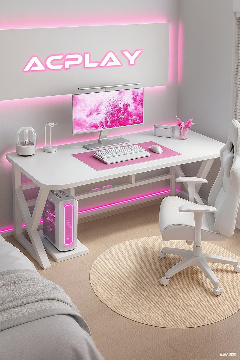 ACPLAY Ergonomic Gaming Table with CPU Stand, Ideal Gaming Desk, PC Computer Desk, Computer Table, Kids Study Desk, Writing Desk, Home Office Desk - Image 1
