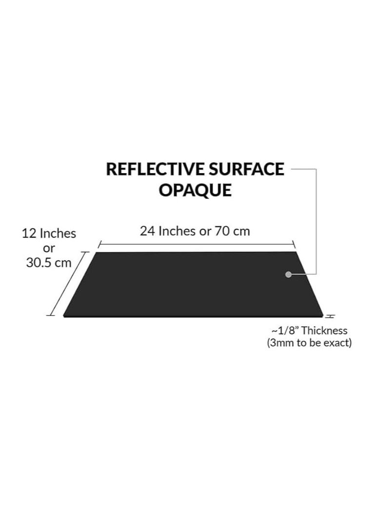 SLASA Acrylic Sheet Black Opaque Cast Plexiglass 12" x 24" Long Panel 1/8" Thick (3mm) Plastic Plexi Glass Board with Protective Paper for Signs, DIY Display Projects, Craft, Easy to Cut - Image 2