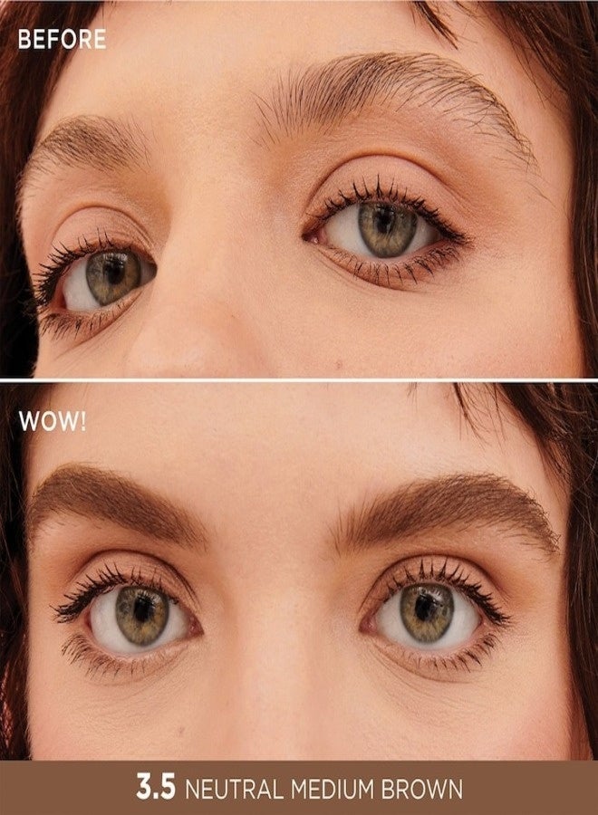 بينيفت بودرة حواجب مضادة للماء من بينيفت كوزمتكس، 1.9 غرام - لون 3.5 بني متوسط ​​محايد - بودرة حواجب طويلة الأمد ومقاومة للتلطخ لامتلاء طبيعي - Image 2