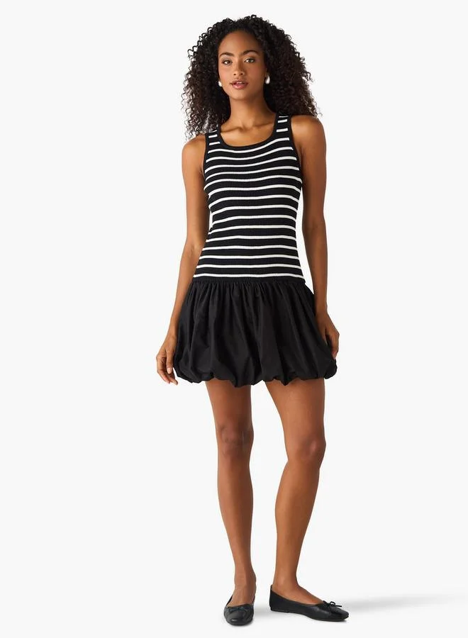تواكستريمز 2Xtremz Striped Sleeveless Balloon Dress