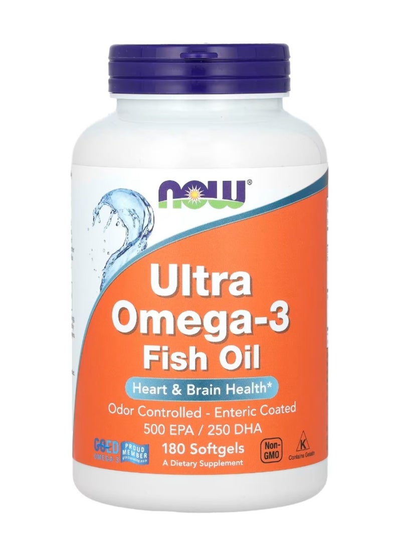 now Ultra Omega-3 Fish Oil 180 Softgels - Image 1