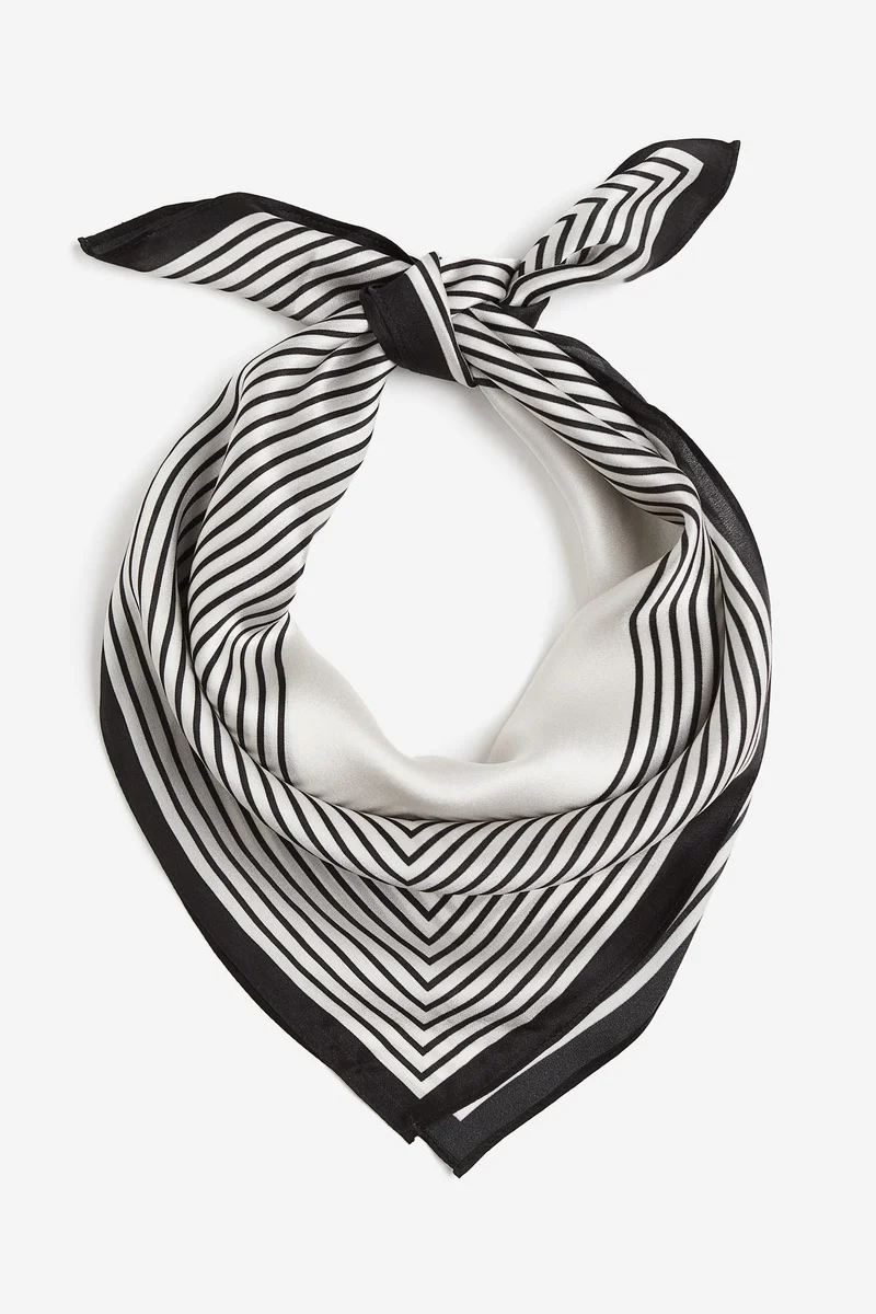 اتش اند ام Printed Silk Scarf