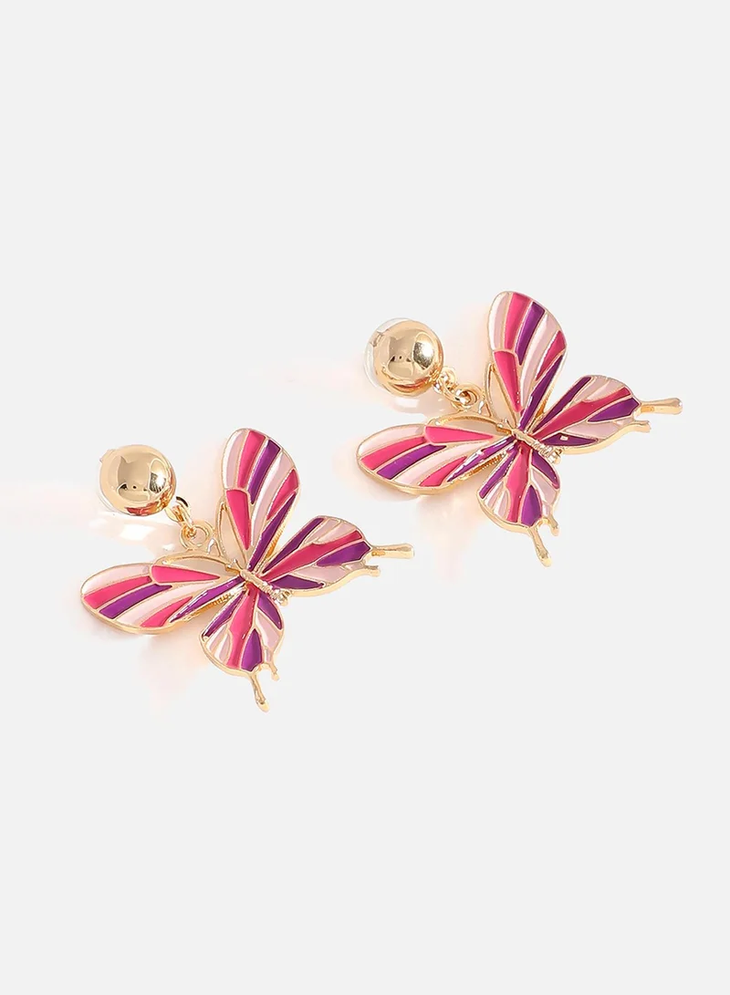 SOHI Butterfly Artificial Drop Earring Jewellery