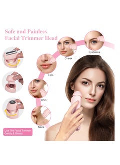 Furtey Electric Shaver Razors for Women 2-in-1 Electric Razor Wet Dry Use Rechargeable Bikini Trimmer Hair Removal with Detachable Head IPX7 Waterproof Pink  - Image 5