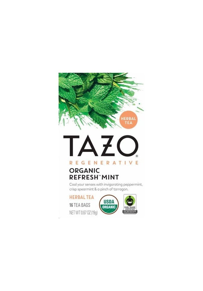TAZO Organic Refresh Mint Herbal Tea - 16 Tea Bags - Image 3