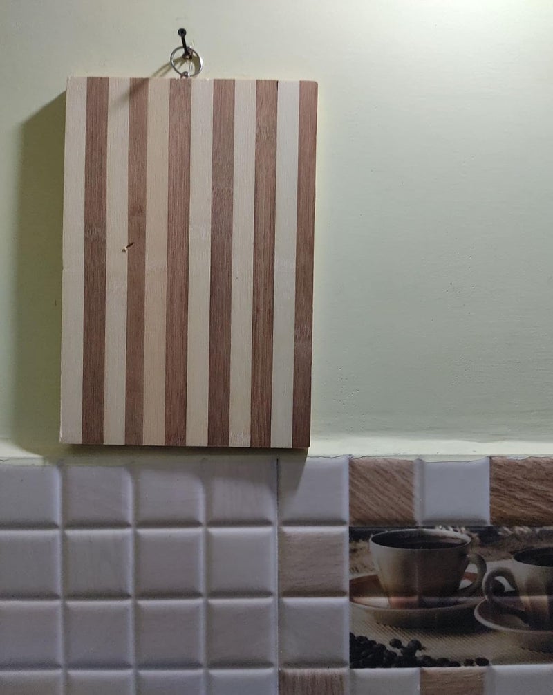 S Cart S cart Wooden Chopping Board with Hanging Ring for Chopping FruitsVegetablesMeat Rectangular Shape Size 30x20 cm - Image 3