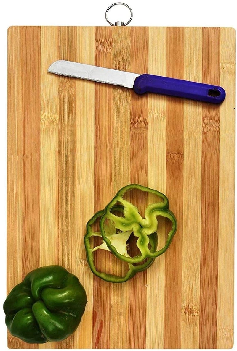 S Cart S cart Wooden Chopping Board with Hanging Ring for Chopping FruitsVegetablesMeat Rectangular Shape Size 30x20 cm - Image 1
