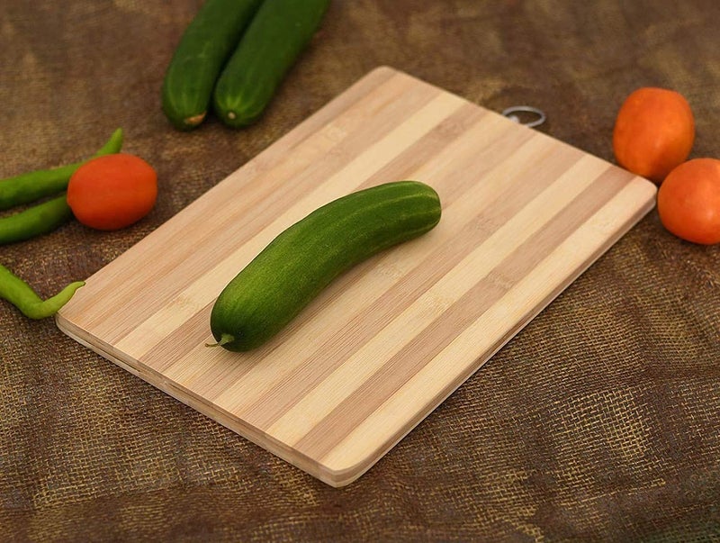 S Cart S cart Wooden Chopping Board with Hanging Ring for Chopping FruitsVegetablesMeat Rectangular Shape Size 30x20 cm - Image 2
