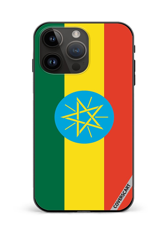 COVERSCART Protective Case Cover For Apple iPhone 15 Pro Ethiopia Flag Design Multicolour - Image 1