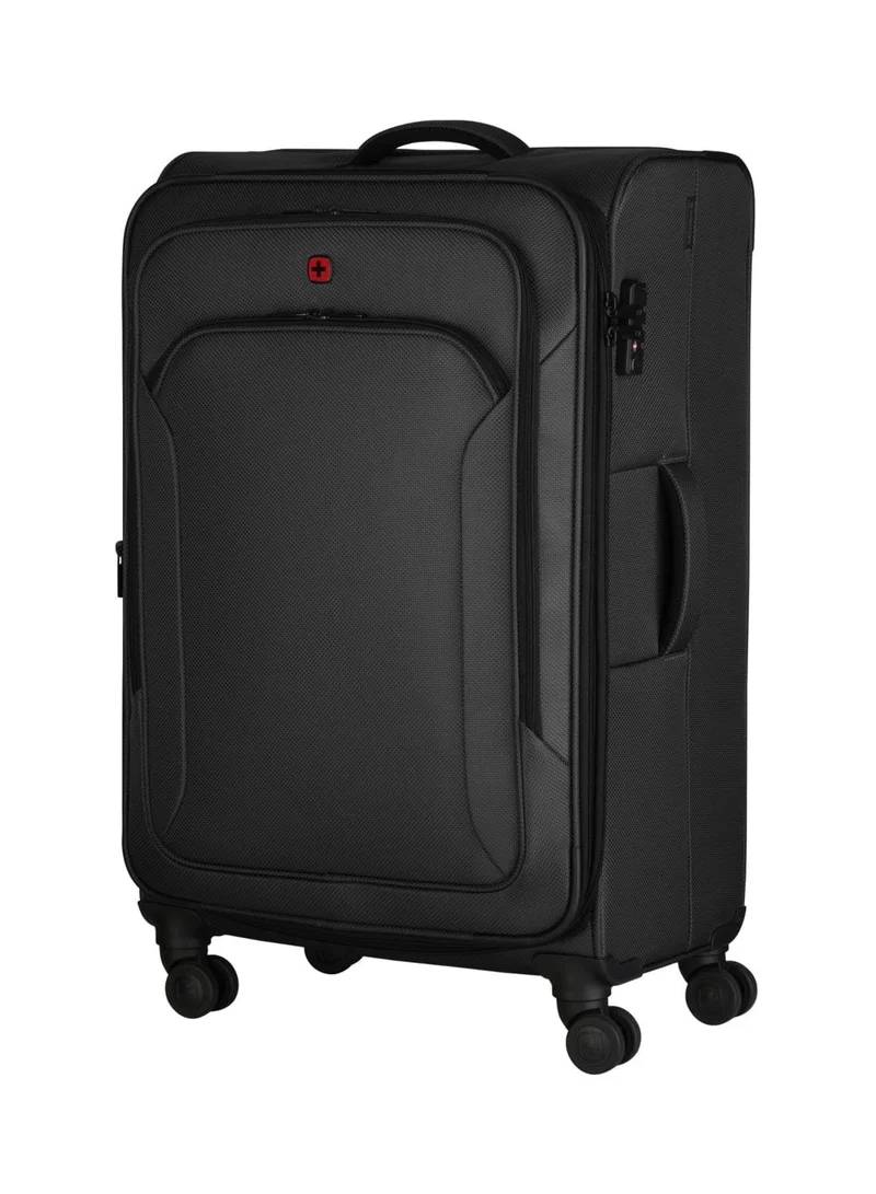 Wenger Vibrave 68cm Medium Softcase 4 Double Wheel Expandable Check-In Luggage Trolley Black - 612553